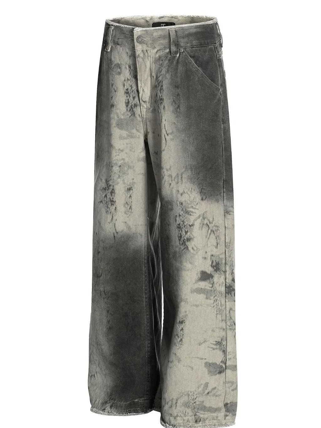 Men's wide leg denim jeans from Trendsi, showing the relaxed fit and classic blue denim fabric with visible stitching.