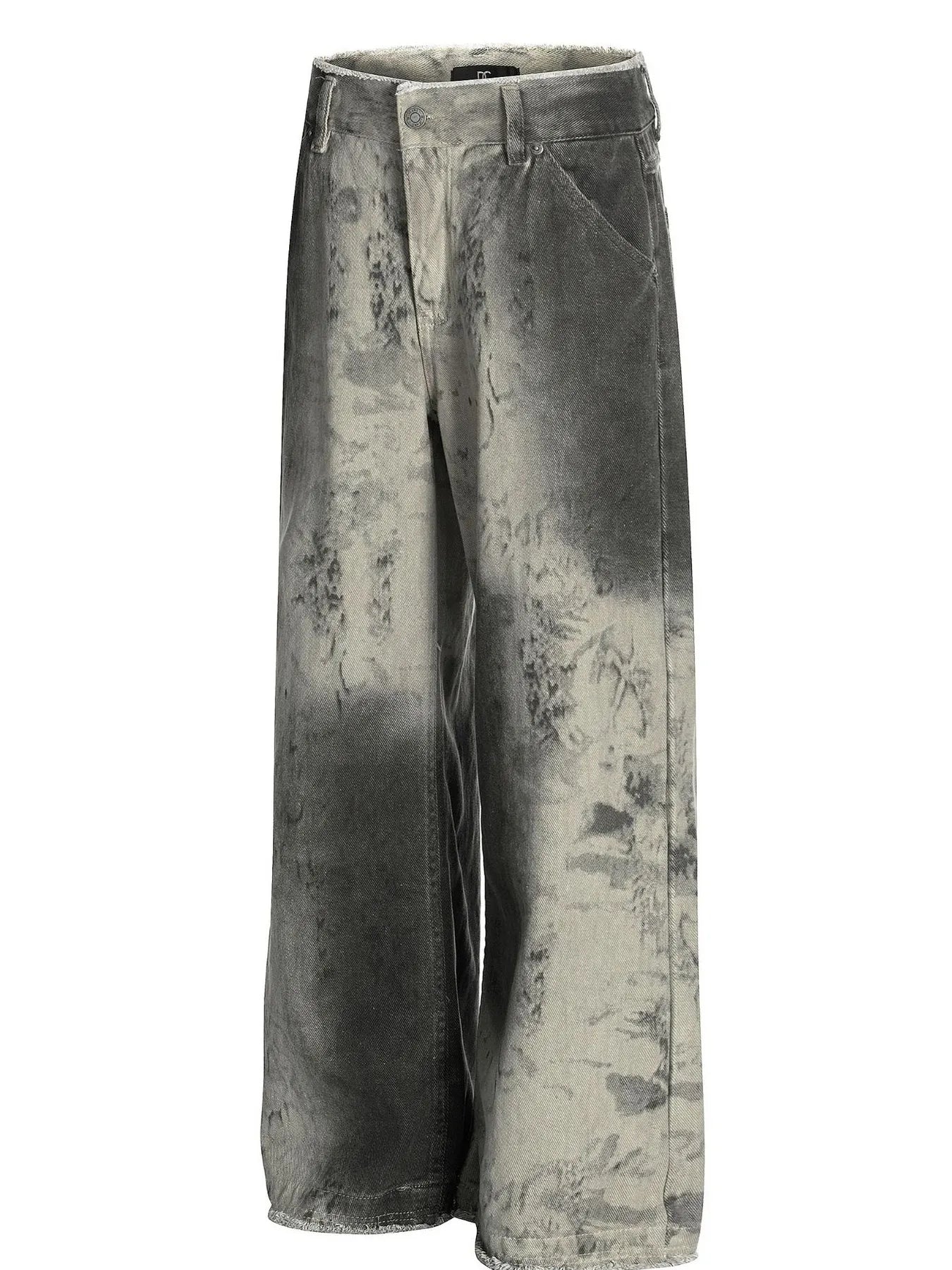 Men's wide leg denim jeans from Trendsi, showing the relaxed fit and classic blue denim fabric with visible stitching.
