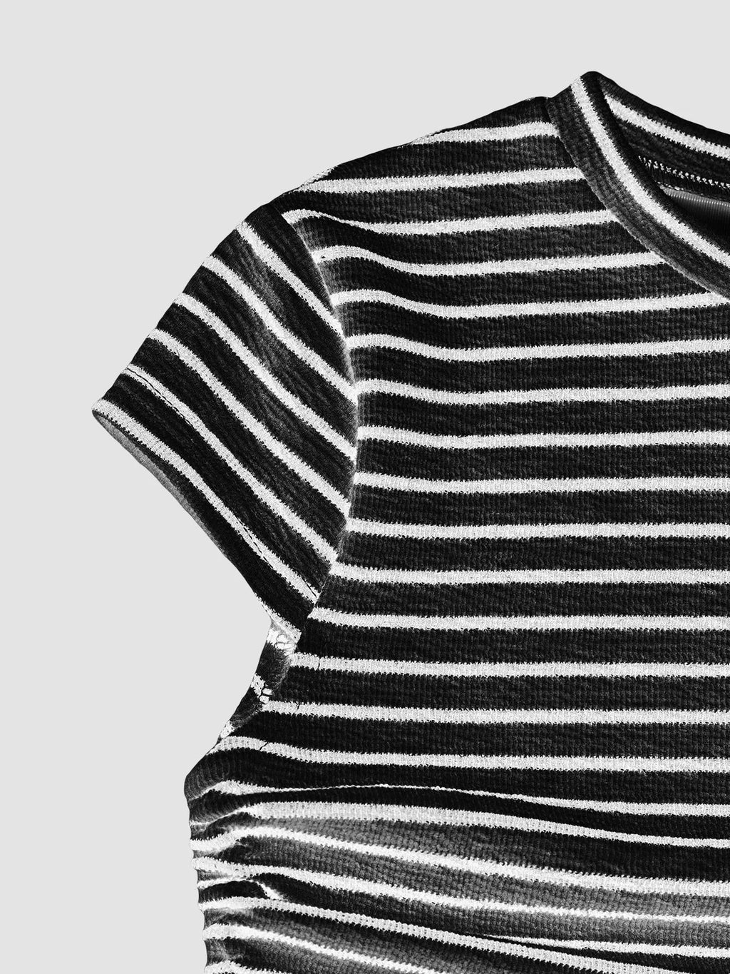 Striped crop top and wide-leg pants set by Trendsi, casual dress with matching crop top and flowy pants, stylish and comfortable.
