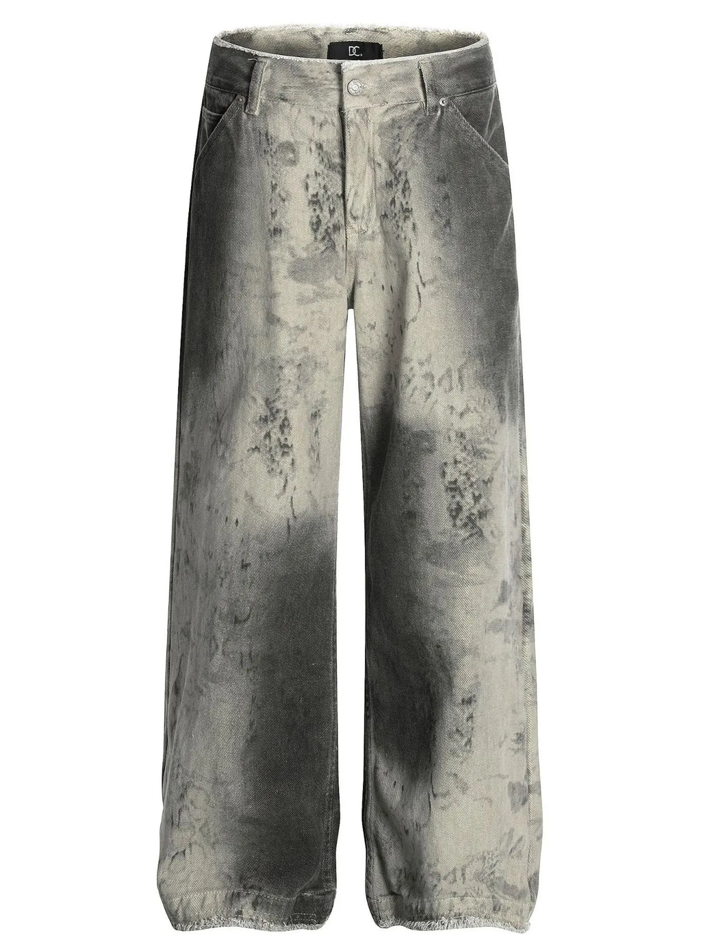 Men's wide-leg denim jeans by Trendsi, showing the relaxed fit and classic blue denim fabric with front and back pockets.