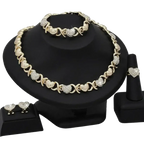 18K Gold Heart-Shaped Jewelry Suit - Plush Fashion Hub