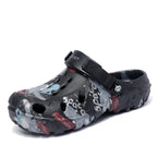 Men's printed platform sandals by Trendsi featuring stylish design, comfortable footbed, and bold printed straps for casual wear.