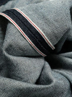 Men's wide leg denim jeans from Plush Fashion Shop, showing the relaxed fit and classic blue denim fabric.