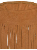 Trendsi fringe trim tube top with lightweight fabric and stylish fringe detail, perfect for casual or summer outfits.