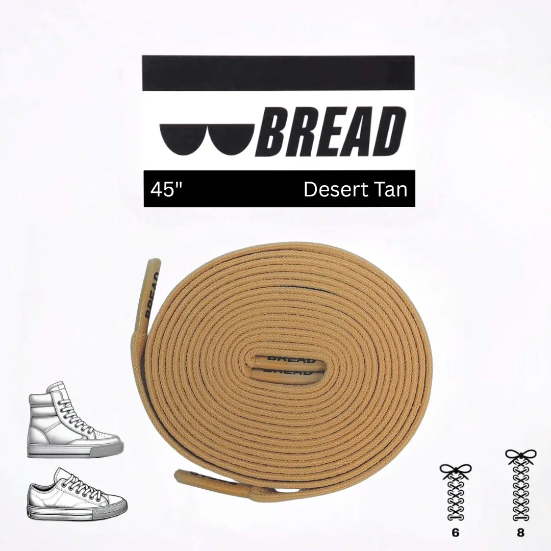 Desert Tan Elastic No-Tie Shoelaces for Sneakers and Casual Shoes Bread