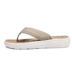 Trendsi toe post platform sandals showing beige straps and chunky platform sole for casual summer wear