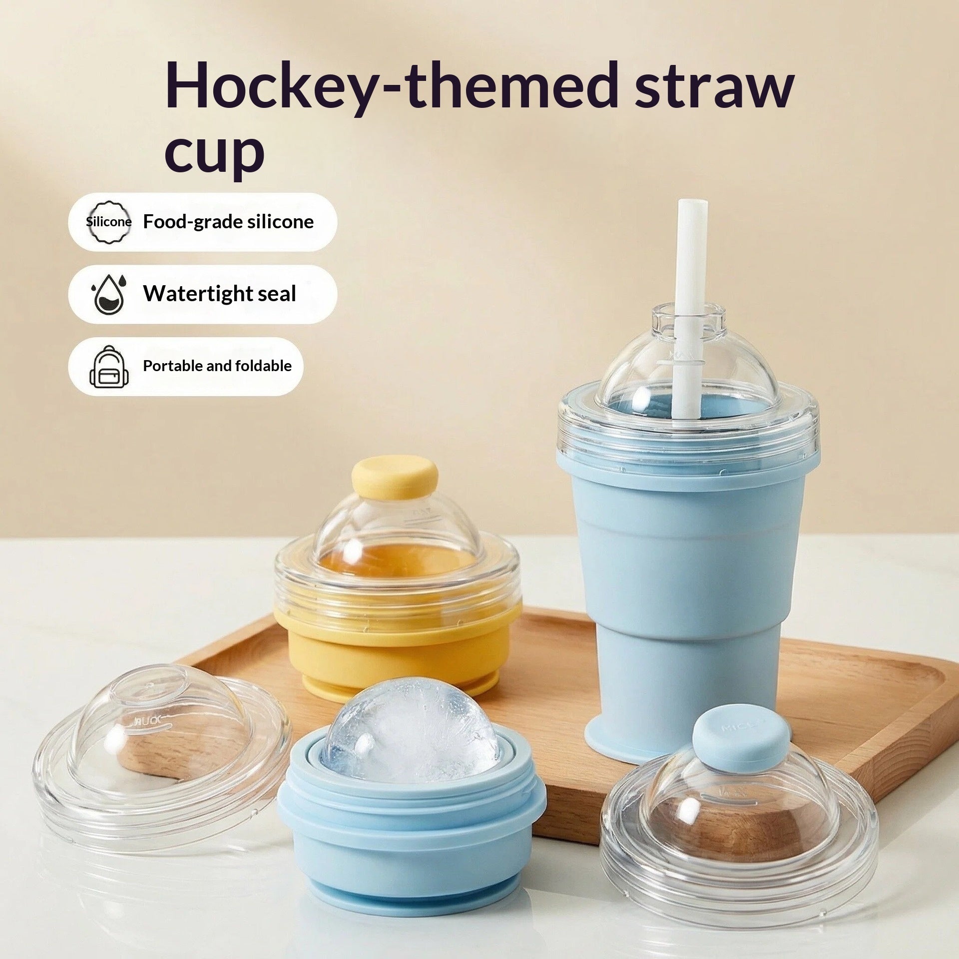 Self-made Ice Hockey Straw Cup Accompanying Creativity Plush Fashion Hub