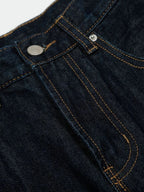 Men's wide leg denim jeans by Plush Fashion Shop, showcasing relaxed fit and classic blue denim fabric.