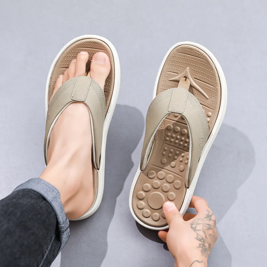 Trendsi toe post platform sandals featuring a chunky heel and stylish straps, perfect for casual summer footwear.