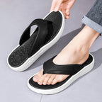 Trendsi toe post platform sandals featuring a sleek footbed and stylish design, perfect for casual summer wear.