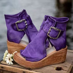 Open toe wedge sandals from Plush Fashion Hub featuring stylish straps and comfortable platform for casual summer wear.