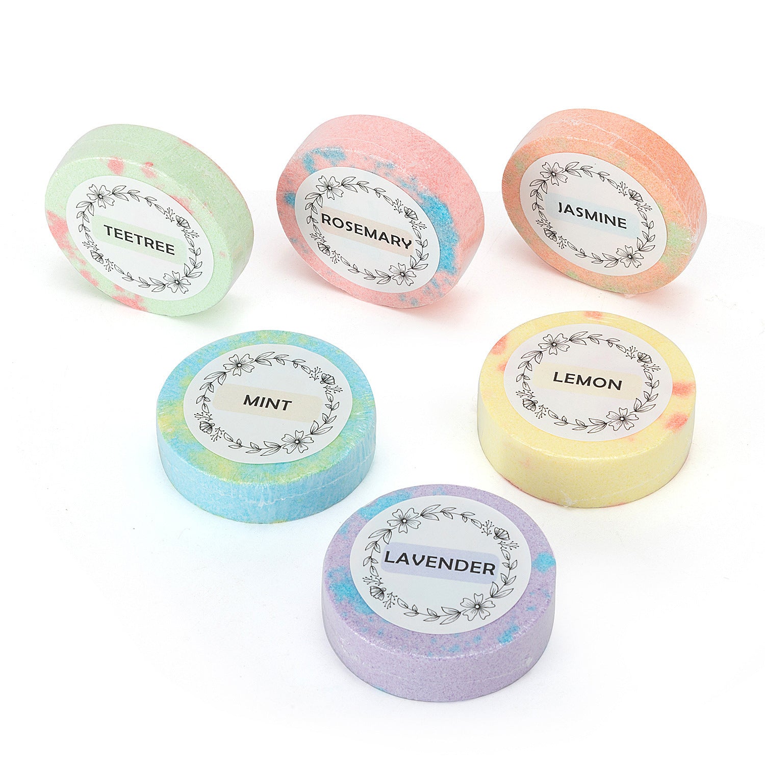 6pc Home Spa Mini Relaxation Bath Bombs Melts Shower Steamers Shower Bombs Plush Fashion Hub
