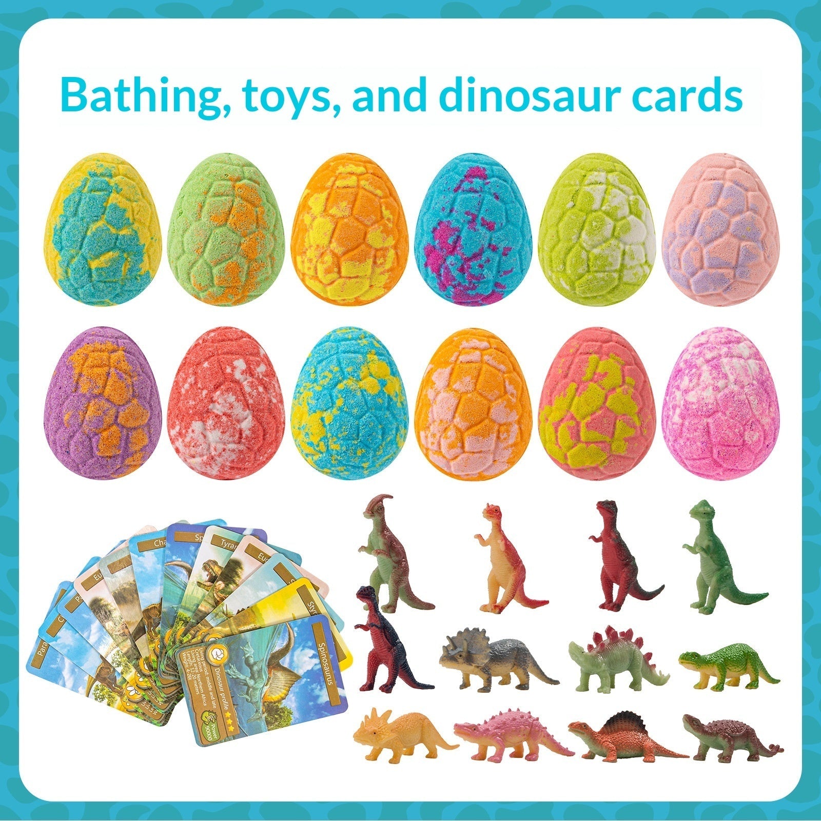 Dinosaur Egg Bath Salt Balls Toy Essential Oil Bath Bombs Explosive Salt Effervescent Bombs Bath Salt Ball Set Plush Fashion Hub