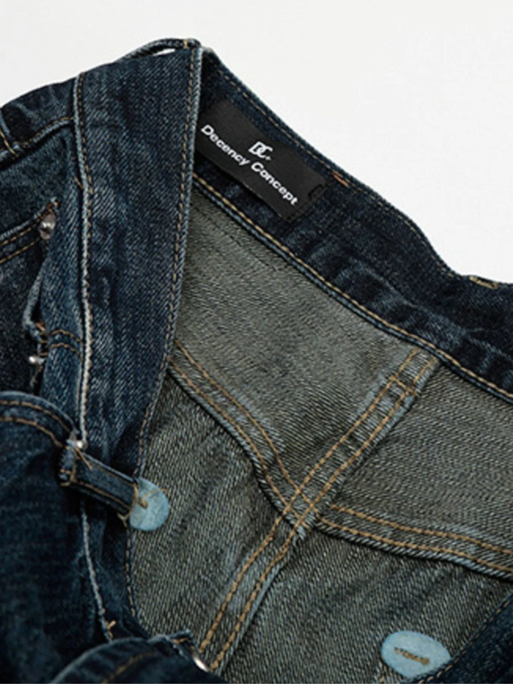 Men's washed wide-leg jeans from Trendsi, showing the relaxed fit, light wash denim, and classic five-pocket design.