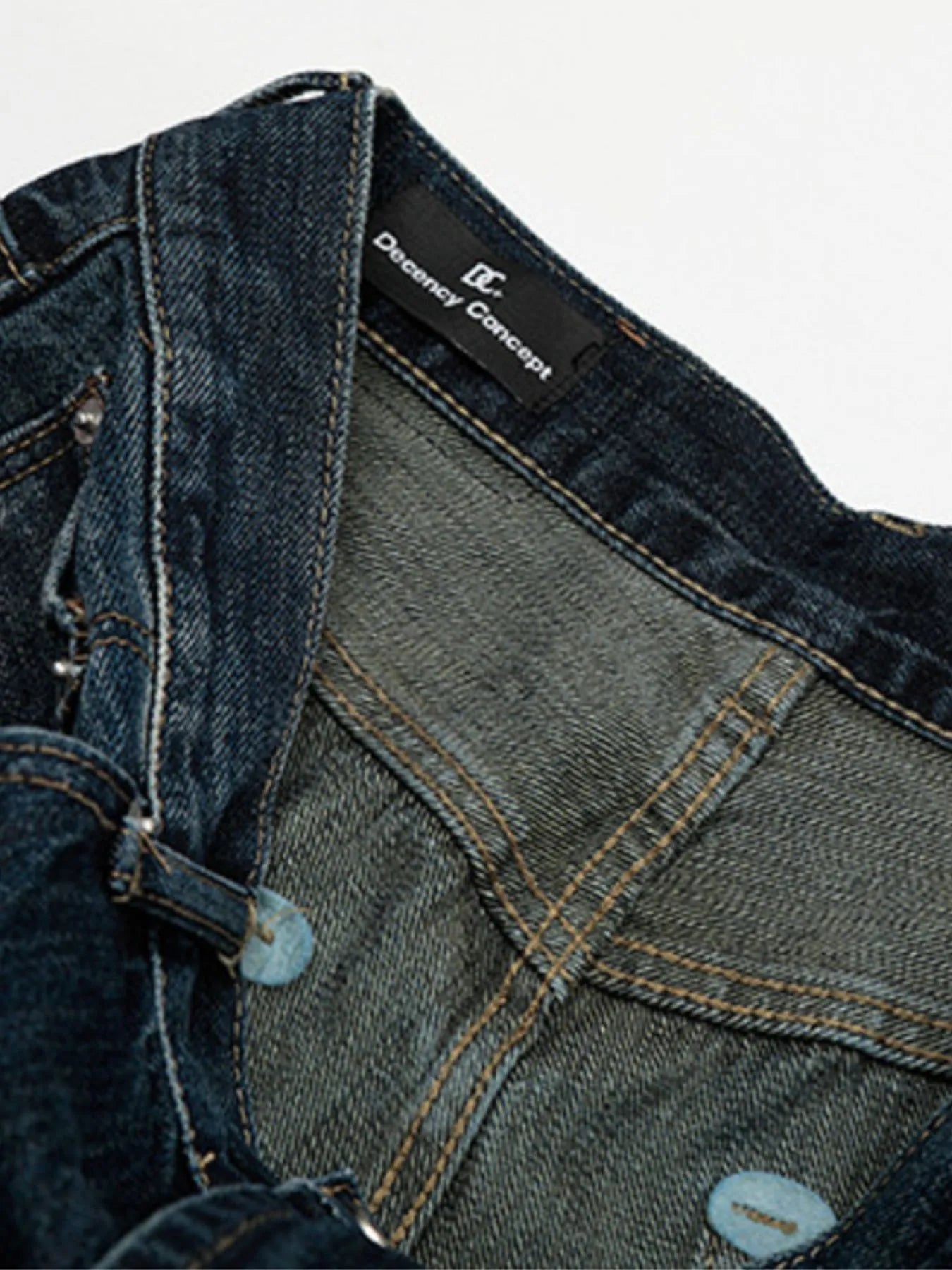 Men's washed wide-leg jeans from Trendsi, showing the relaxed fit, light wash denim, and classic five-pocket design.