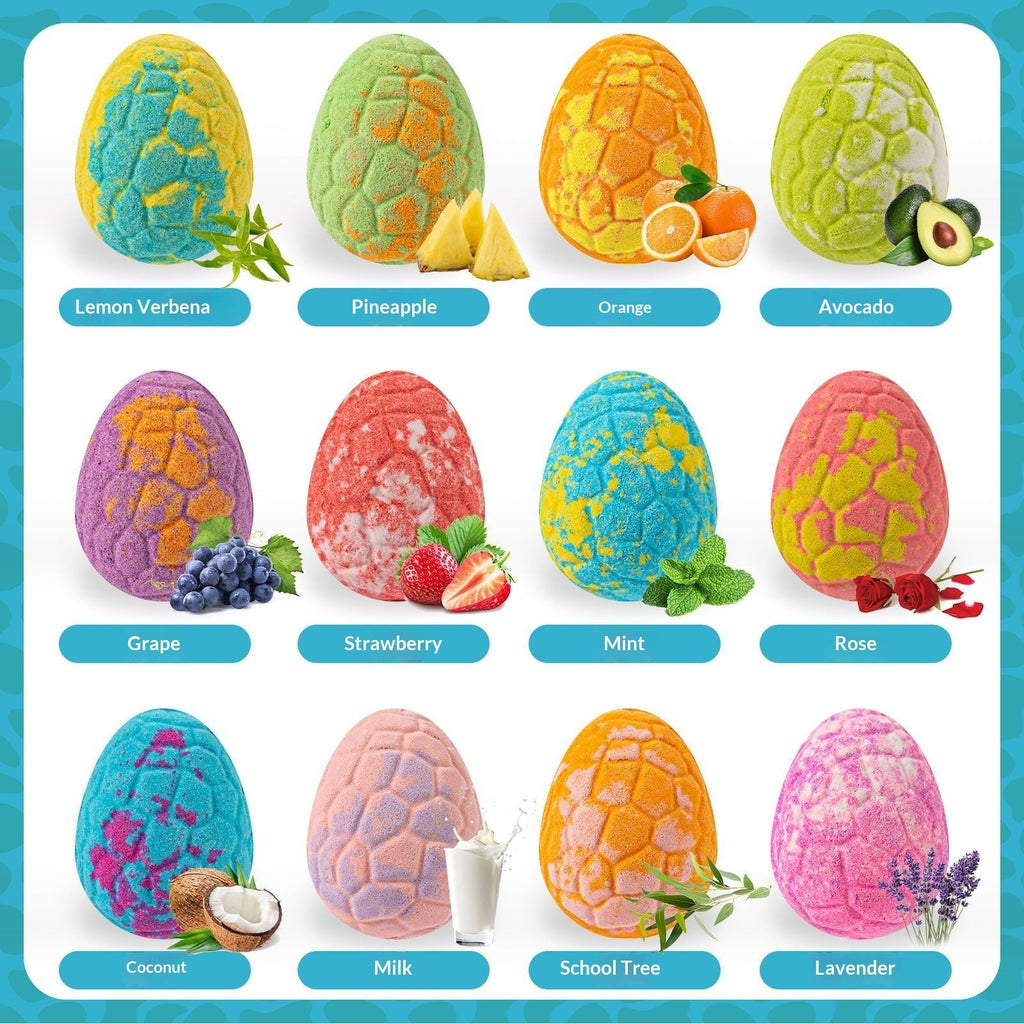 Dinosaur Egg Bath Salt Balls Toy Essential Oil Bath Bombs Explosive Salt Effervescent Bombs Bath Salt Ball Set Plush Fashion Hub