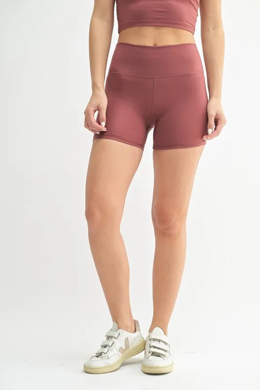Trendsi MONO B Venice Cloud Light Contour Biker Shorts for active wear, featuring a soft, lightweight fabric in a stylish cloud pattern.