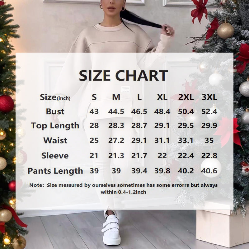 Women's solid color casualwear 2-piece set by FitiqueFit featuring a relaxed top and matching pants, perfect for everyday wear.