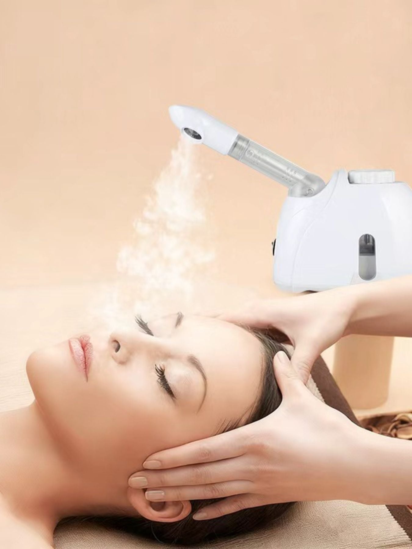 Trendsi multi-functional deep cleansing facial steamer for professional skincare, showing misting device with steam output.