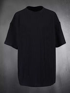 Plus size men's short sleeve top and shorts set by Trendsi, casual loungewear with a relaxed fit and comfortable fabric.