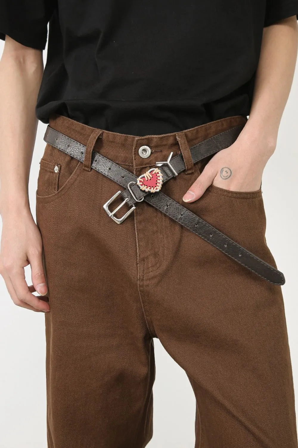 Men's loose fit denim jeans by Trendsi, showing relaxed fit style, classic five-pocket design, and light blue wash.