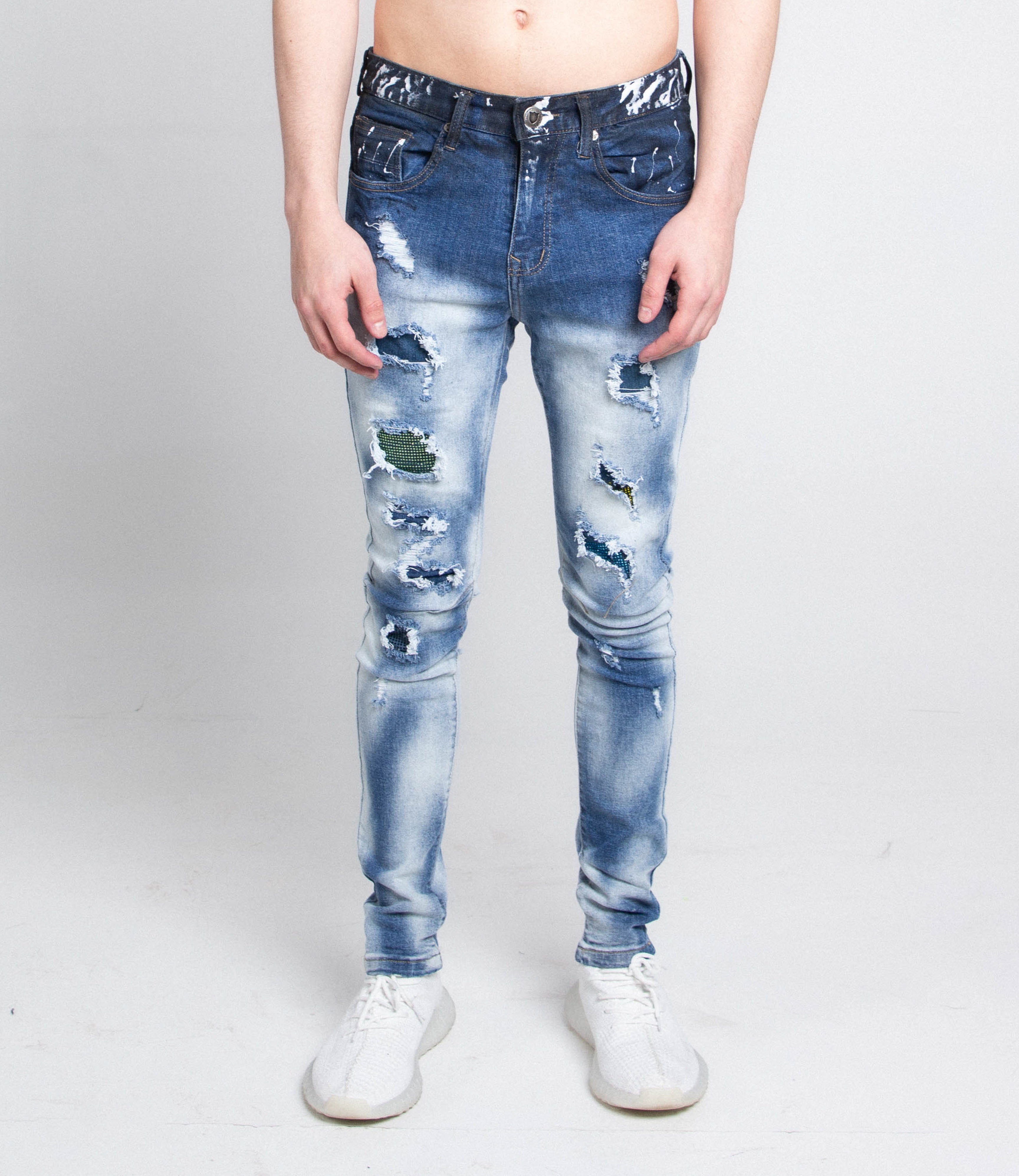 A404 CASUAL FADED WASH SKINNY JEANS