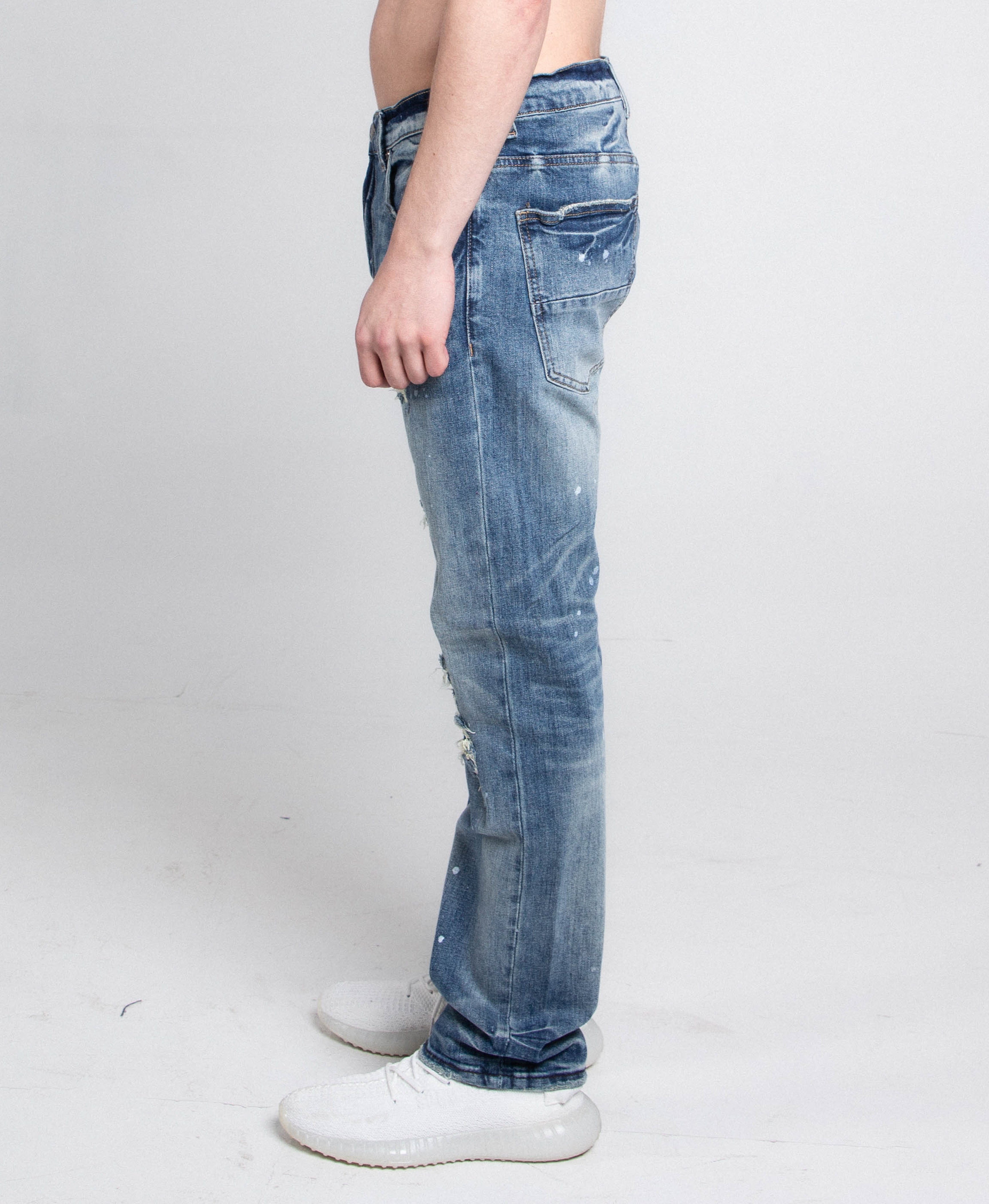 AJ05C CASUAL SKINNY DISTRESSED JEANS