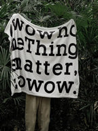 Black and White Letters Casual Coral Flannel Blanket - Plush Fashion Hub