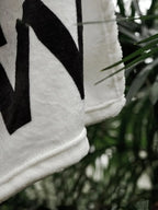 Black and White Letters Casual Coral Flannel Blanket - Plush Fashion Hub