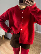 Button Up Long Sleeve Cardigan - Plush Fashion Hub