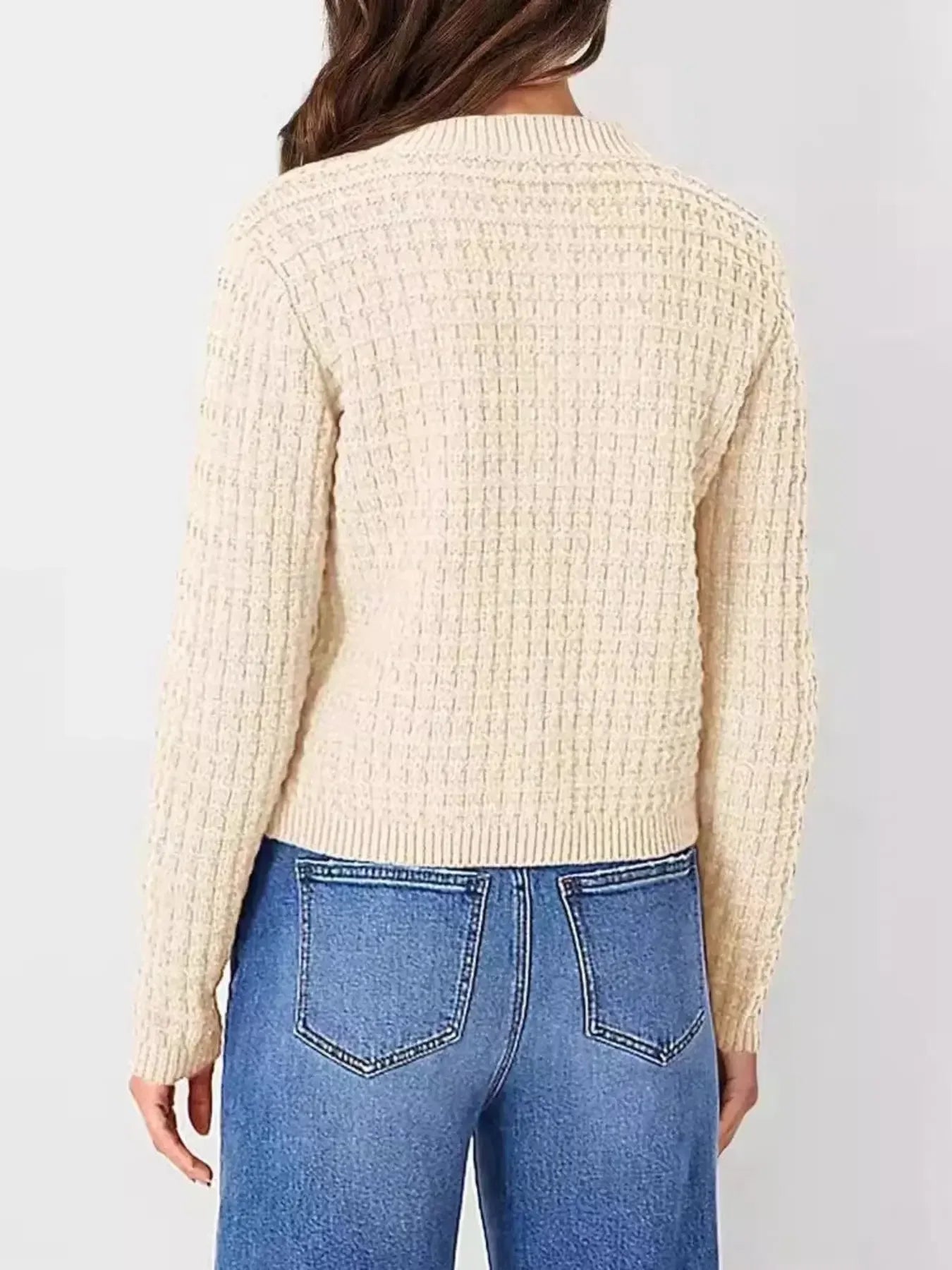 Button-Up Long Sleeve Cardigan - Plush Fashion Hub