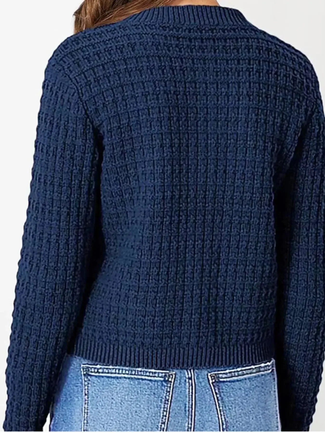 Button-Up Long Sleeve Cardigan - Plush Fashion Hub