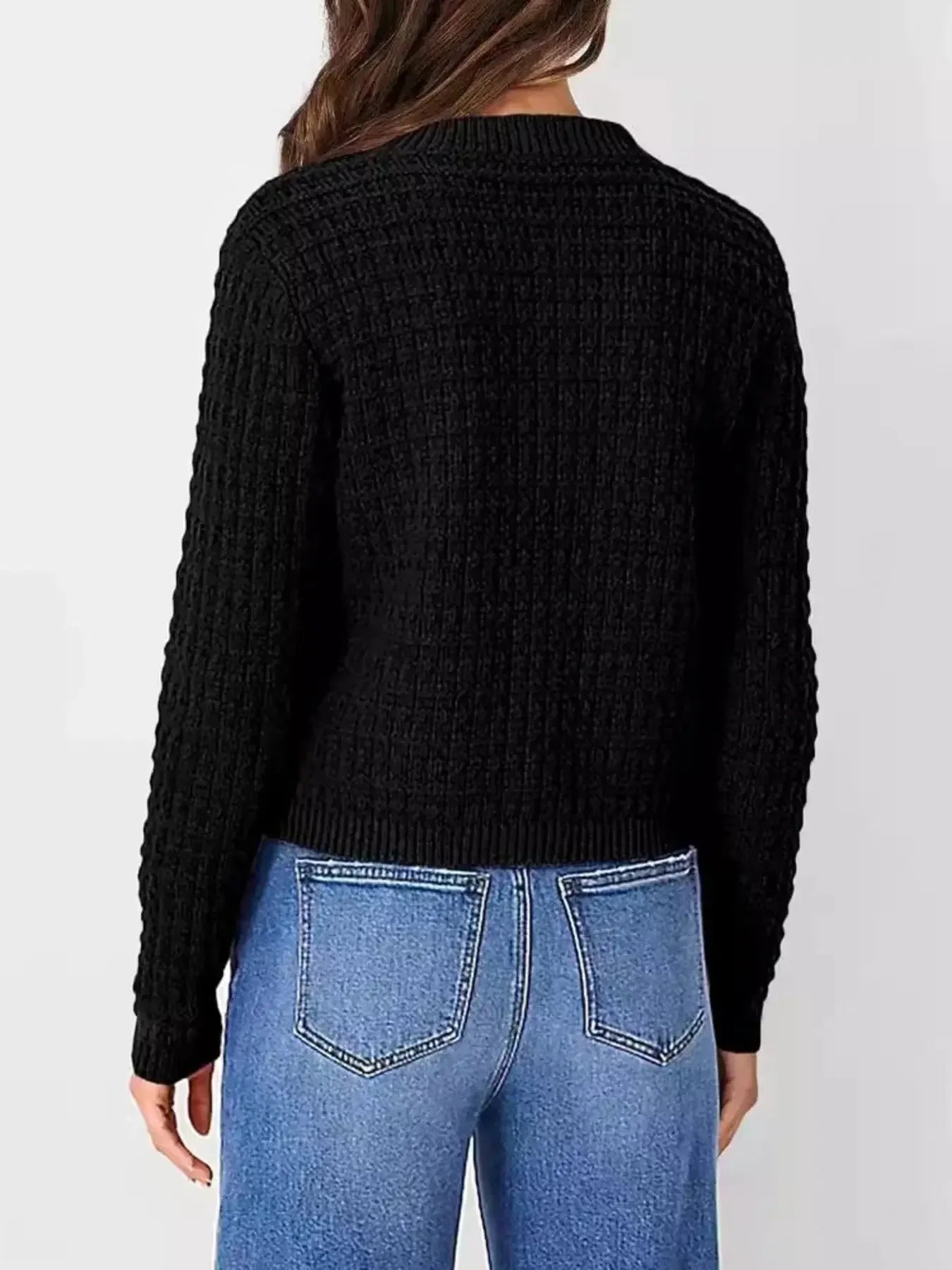 Button-Up Long Sleeve Cardigan - Plush Fashion Hub