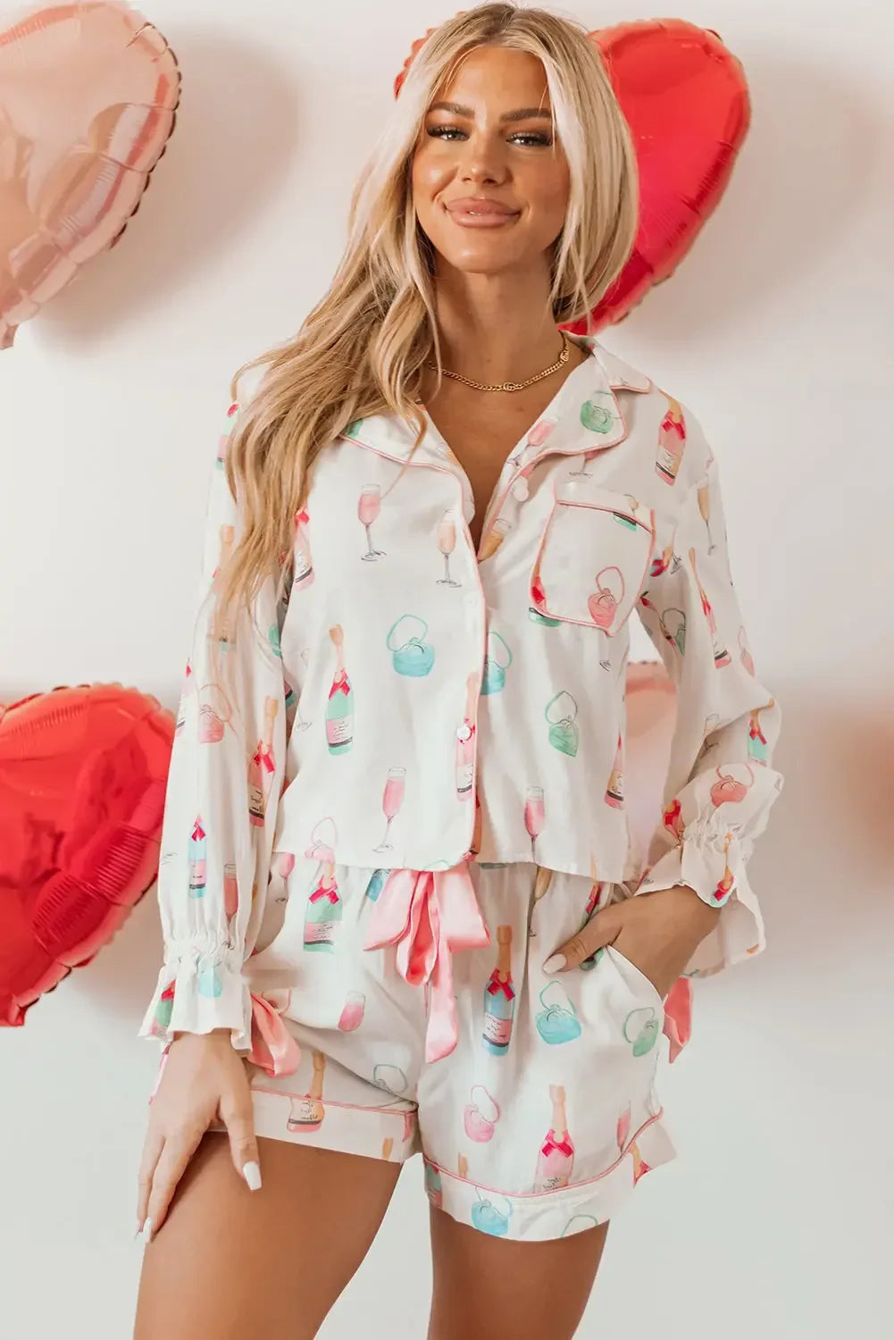 Clara Two Piece Pajama Set - Plush Fashion Hub