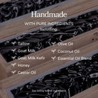 Clarifying Charcoal Bar Handmade Tallow and Goat Milk Soap Bar - Plush Fashion Hub