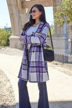 Double Take Full Size Plaid Button Up Lapel Collar Coat - Plush Fashion Hub