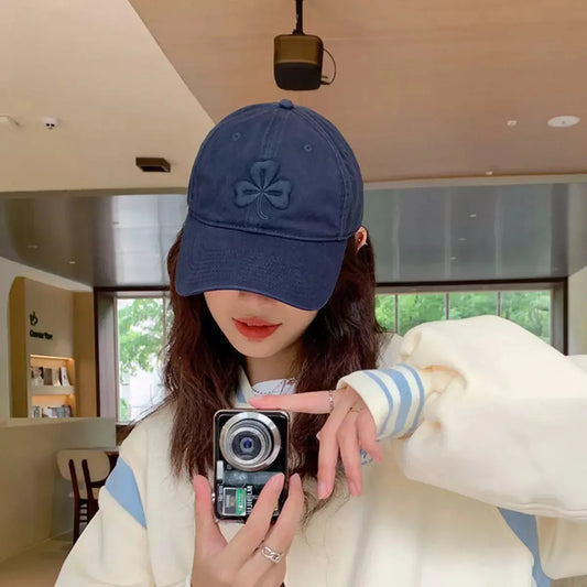 Clover Embroidered Baseball Cap - Plush Fashion Hub