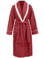 Contrast Trim Tie Waist Lounge Nightgown with Pockets - Plush Fashion Hub