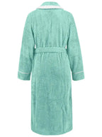 Contrast Trim Tie Waist Lounge Nightgown with Pockets - Plush Fashion Hub