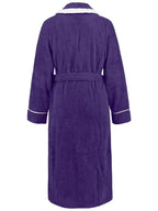 Contrast Trim Tie Waist Lounge Nightgown with Pockets - Plush Fashion Hub