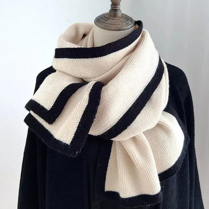 Contrast Trim Winter Scarf - Modern Edge Accessory - Plush Fashion Hub