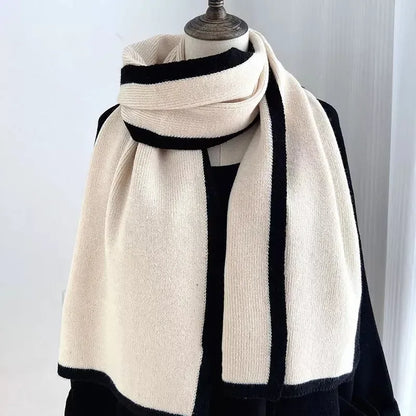 Contrast Trim Winter Scarf - Modern Edge Accessory - Plush Fashion Hub
