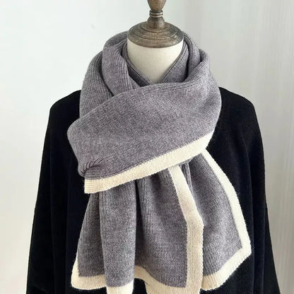 Contrast Trim Winter Scarf - Modern Edge Accessory - Plush Fashion Hub