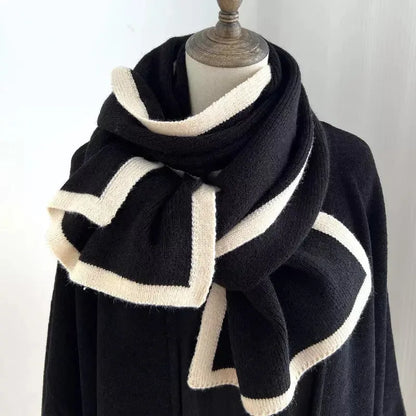 Contrast Trim Winter Scarf - Modern Edge Accessory - Plush Fashion Hub