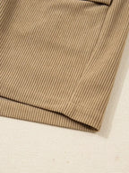 Corduroy Buttoned Front Mini Skirt - Plush Fashion Hub