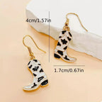 Cowgirl Boot Dangle Earrings - Plush Fashion Hub