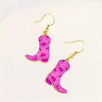 Cowgirl Boot Dangle Earrings - Plush Fashion Hub