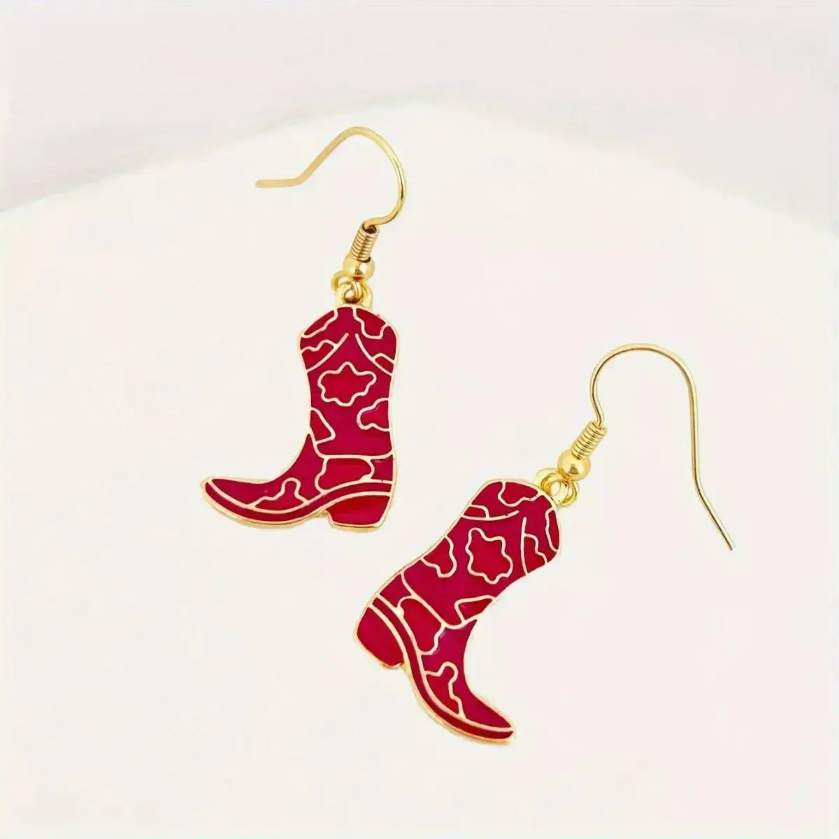 Cowgirl Boot Dangle Earrings - Plush Fashion Hub