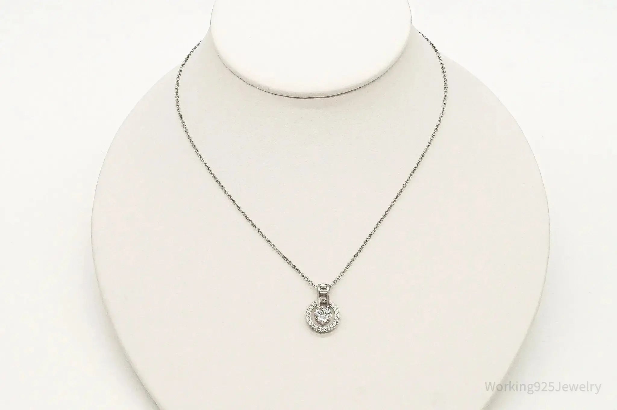 Designer Ryze Cubic Zirconia Sterling Silver Necklace - Plush Fashion Hub