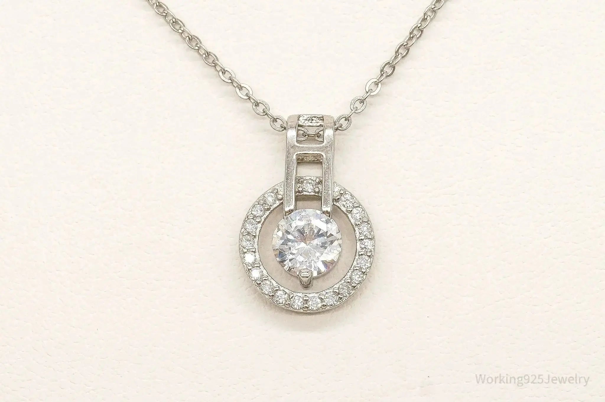 Designer Ryze Cubic Zirconia Sterling Silver Necklace - Plush Fashion Hub